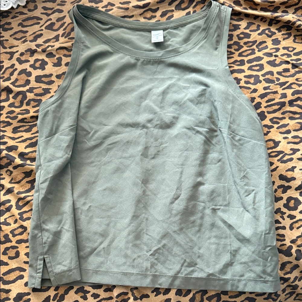 Old Navy Olive Green Tank Top stretchtech